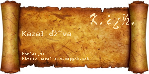 Kazal Éva névjegykártya